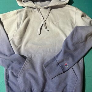Champion purple Blue and Gray Ombre Hoodie